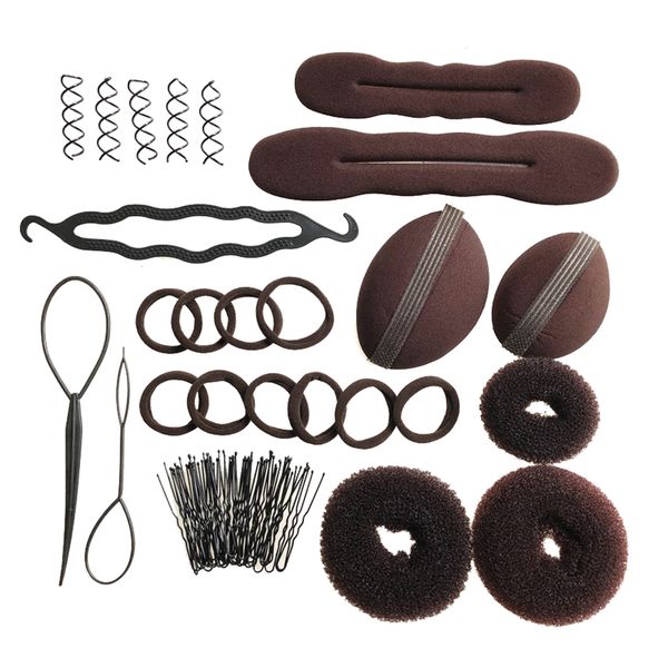 Multi-style DIY Hair Braiding Twist Styling Clip Stick Bun Maker - 38 Piece