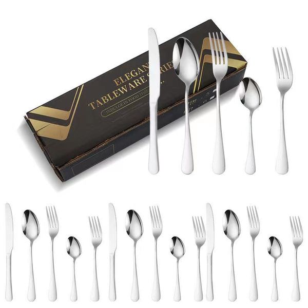 24 Piece Stainless Steel Cutlery Set - Silver