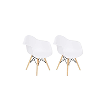 Modern White Arm Chair Retro lounge Dinning Armchair