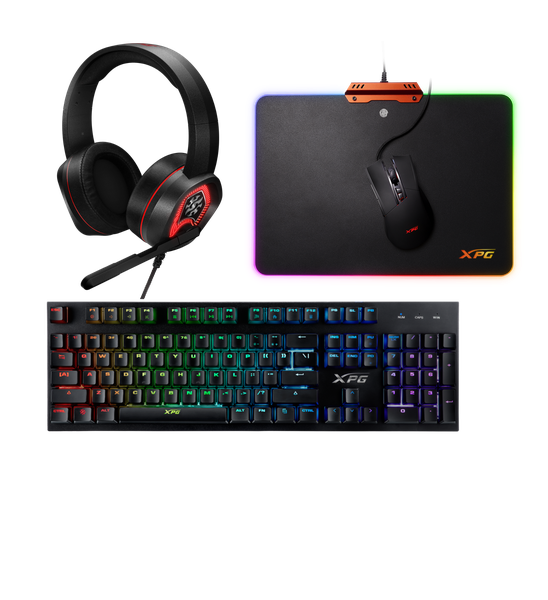 Adata XPG 4-in-1 RGB Gaming Keyboard, Mouse, Mouse Pad &amp; Headset Bundle