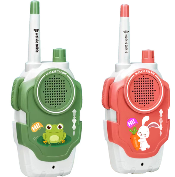 2PCS(Pink and Green) Smart Simulated Children's Portable Walkie-Talkies