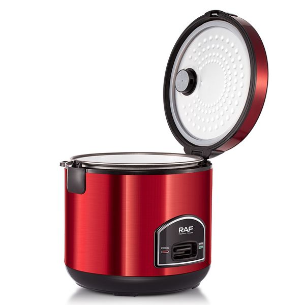 5L 900W Red Rice Cooker - Sleek Design, Powerful Cooking, Easy to Clean