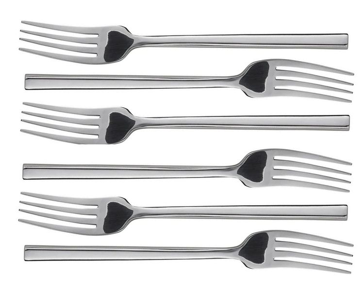 Table Fork 6pc Square Handle Stainless Steel