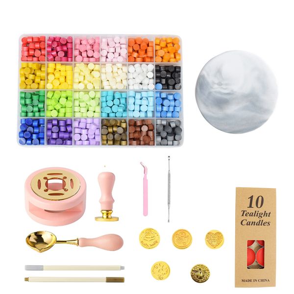 Craft Seal Wax Kit Stamp Beads For Scrapbook Craft Making Tools 27 Set