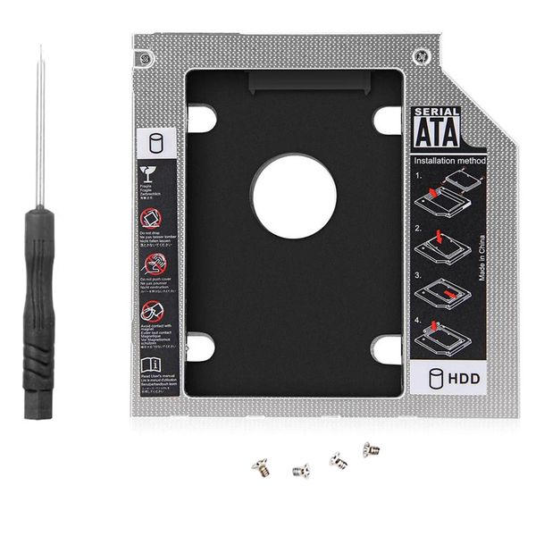 12.7mm Universal SATA 2nd HDD SSD Hard Drive Caddy for CD/DVD-ROM Bay