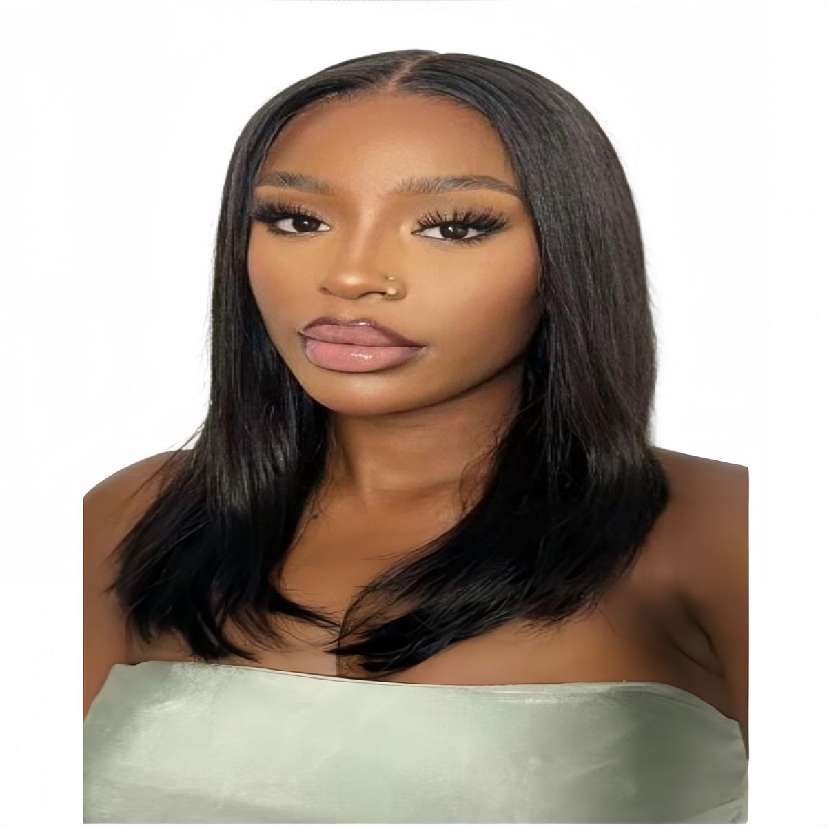 Marigold 16-inch Full Frontal Straight Wig Human Hair