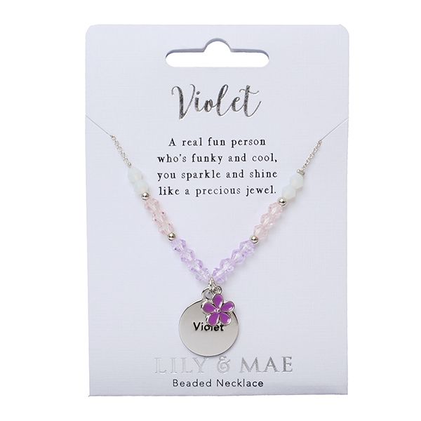Lily &amp; Mae Beaded Necklace - Violet