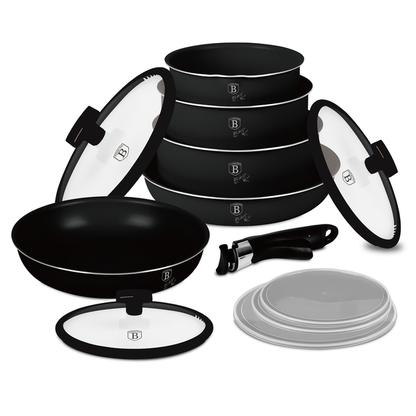 Berlinger Haus 12-Piece Titan Pro Non Stick Coating Oven Safe Cookware Set