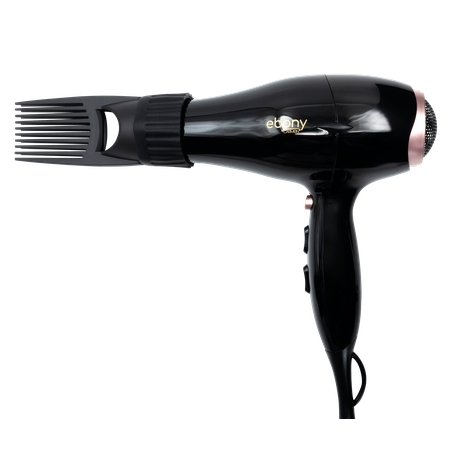 Carmen Ebony 2000W Power Comb Hair Dryer for Textured Hair