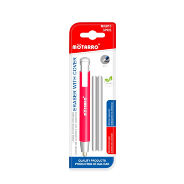 Motarro Eraser With Cover 3 PCS