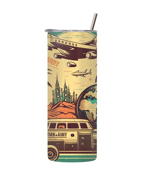 Star 20 Oz Tumbler with Lid Straw Trendy Vintage Travel Graphic Present 205