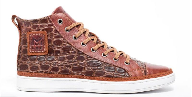 Make My Shoes - Brown Crocodile Leather Men's Ankle Boots