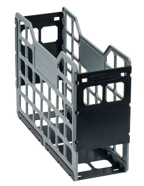 Bankers Box Slatted Econo Container, Black Plastic