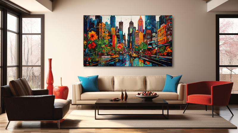 Canvas Wall Art - Urban Jungle Abstract - HD0239