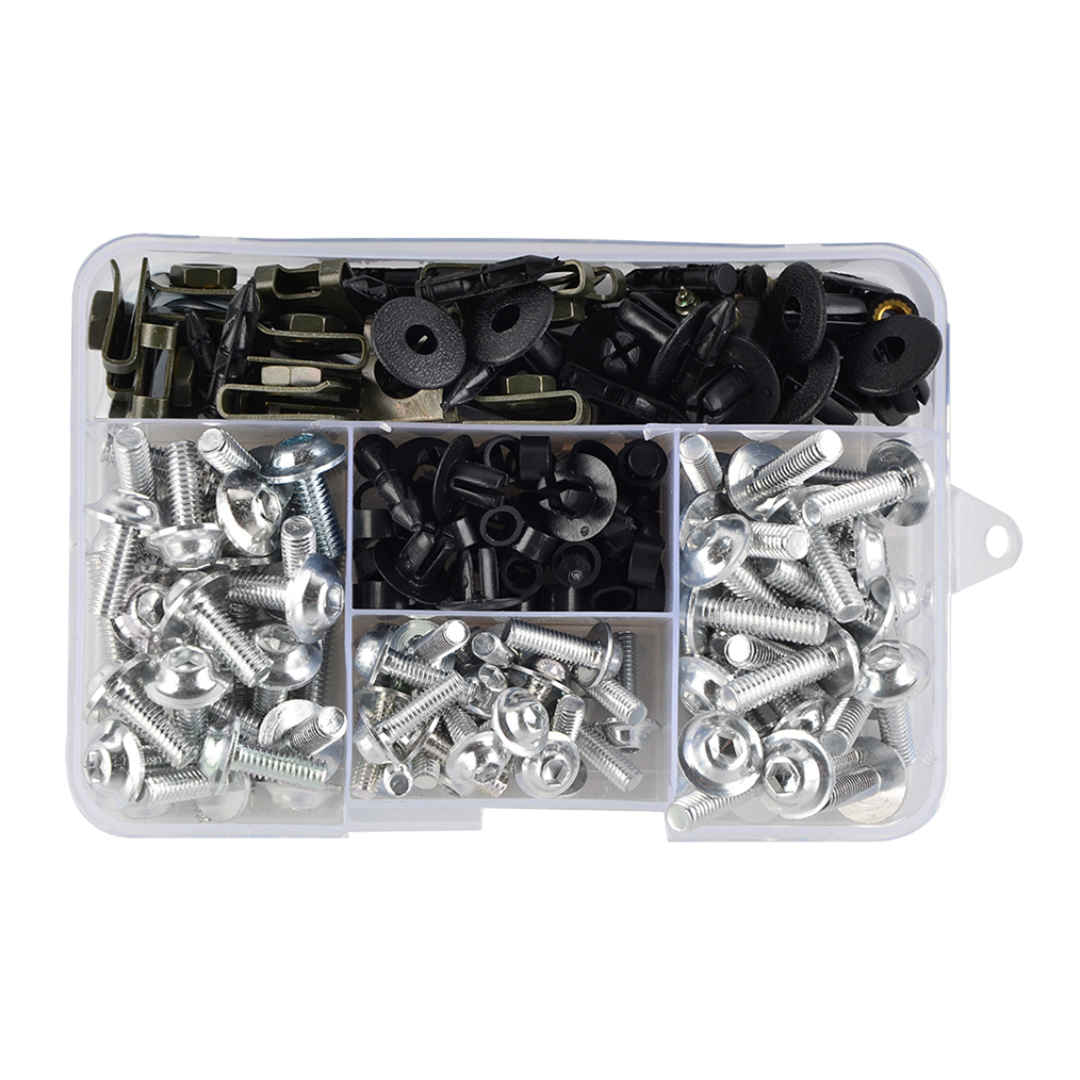 Motorcycle Fairing Bolts/ Clips & Screw Kit (195-Piece) | Buy Online in ...