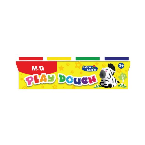 M&amp;G Play Dough - 4 Colours in Plastic Tubs For Kids Aged 3 and Up