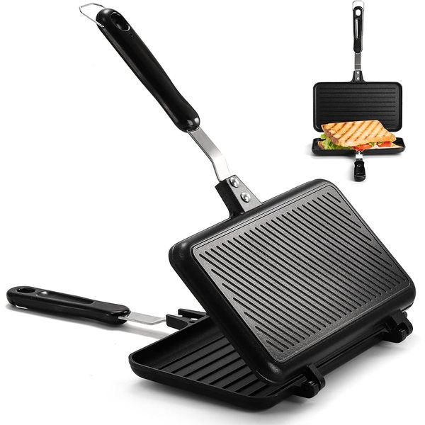 Non-stick Double-sided Frying Pan Sandwich with Handle