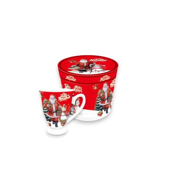 Red and White Merry Christmas Santa Theme Gift Cup