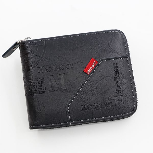 Fashion Short Wallet for Men - Zipper with Card Slots