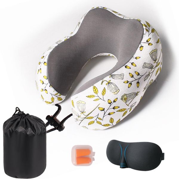 Travel pillow, Neck Support, Memory Foam with Eye Mask and Earplugs.