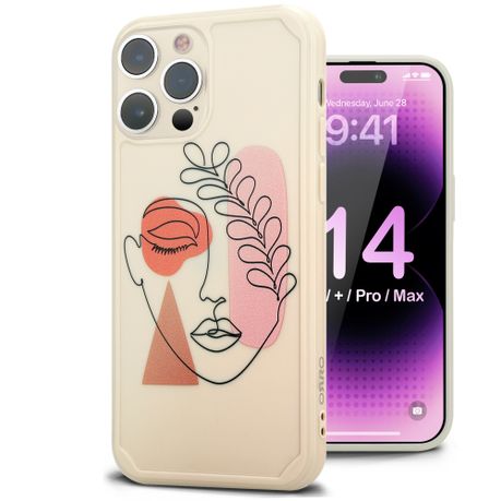 ORRO Fashion Abstract Line Art Girly Cover for iPhone 14 Series