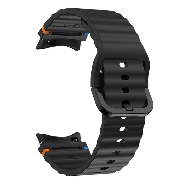 Stitching Strap compatible with Samsung Galaxy Watch 4/5/6/7/7FE-Black