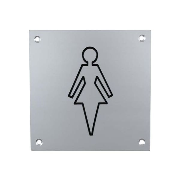 Aluminum Plate Female Sign 150 x 150 x 2mm