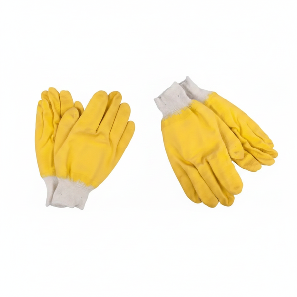 Durable Rubberized Grip Gloves with Knitted Wrist for Work - 2 Pack