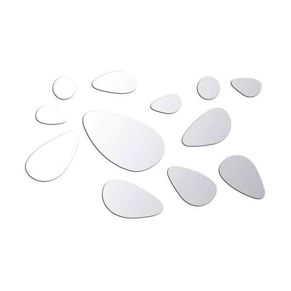 12 Piece Modern Style Acrylic Mirror Wall Sticker