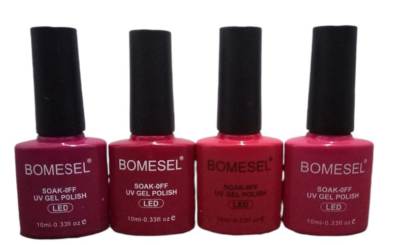 Bomesel UV Gel Nail Polish - Red Shades - 4 Pack
