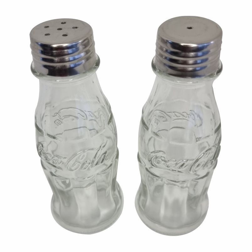 CocaCola Replica Bottle, Soda Ash Glass Salt & Pepper Shaker in Gift