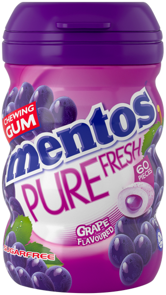 Mentos Chewing Gum Bottle Grape 60 Pieces