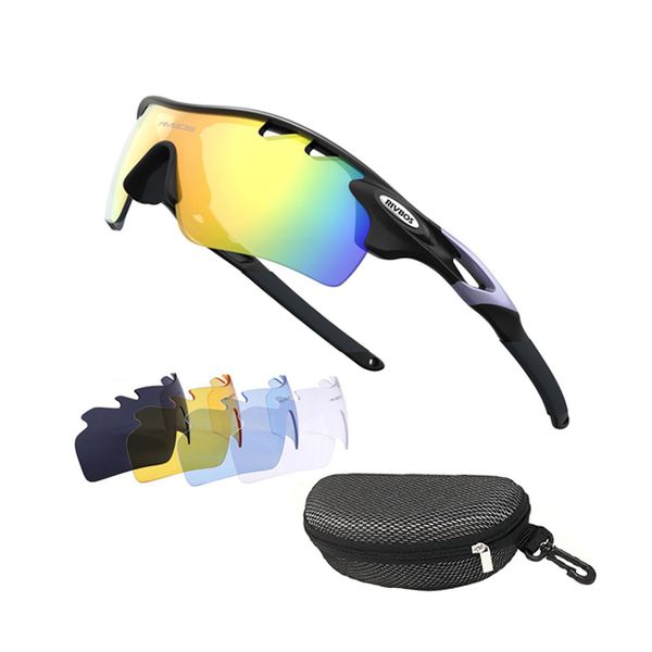 Killer Deals Rivbos Polarised 5 Lens Triathlon Run Cycle Sunglasse