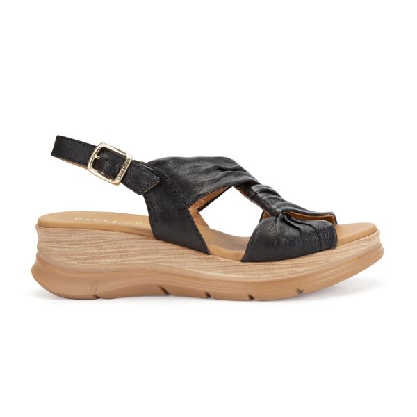 Paula Urban Ladies Leather Flat Twist Sandal 24-776 Orange