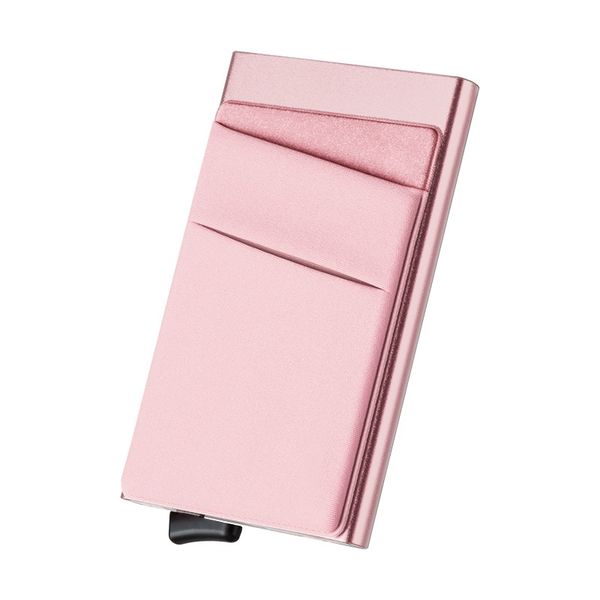 Pink Aluminum RFID Blocking Minimalist Card Holder