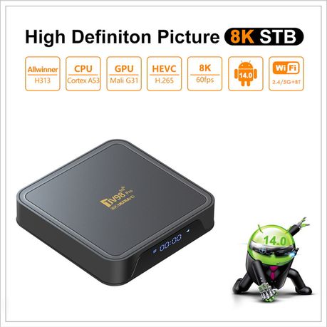 Android 14.0 TV Box 8K 2GB+16GB Dual-Band WiFi Fast Streaming