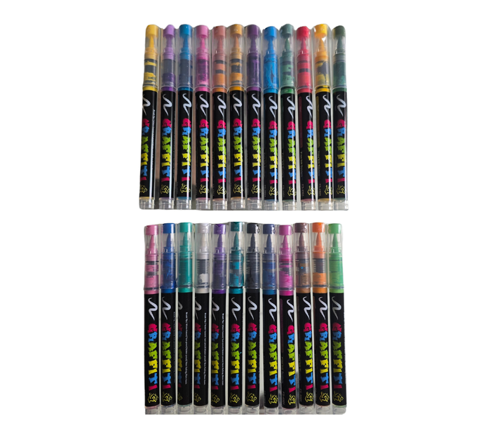 24 Graffiti Paint Markers 0.5-5mm thickness Art&amp;Crafts Scrapbook Hobby Gift