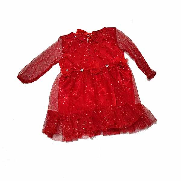 Baby Girls Long Sleeve Red Dress