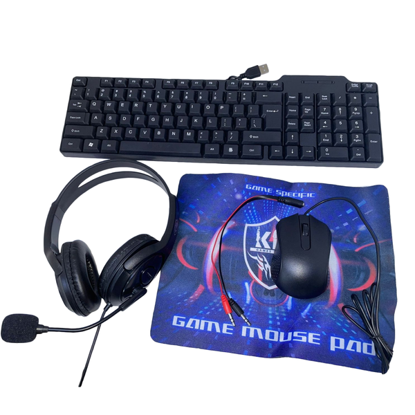 4 in 1 Gaming Set for PC, Xbox or PS4 (Keyboard, Headset, Mouse/Pad)-K40