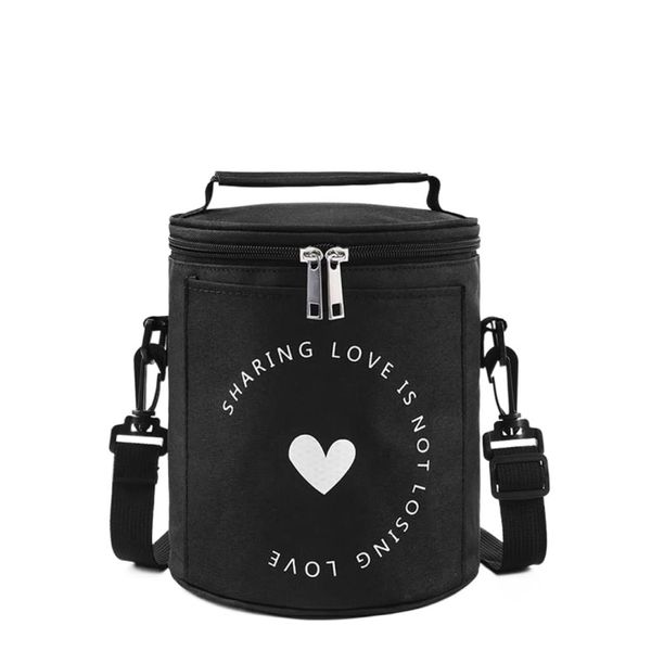 Foldable And Insulated Cylindrical Lunch Bag