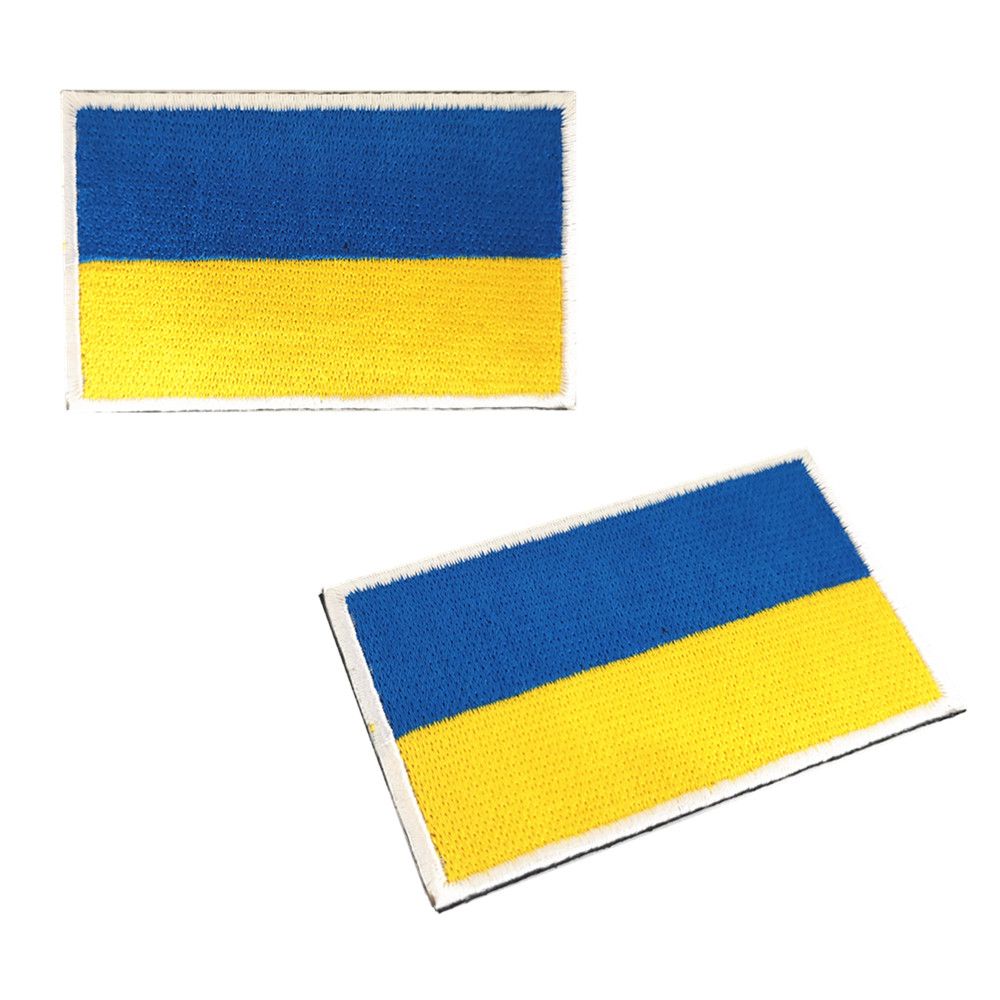 Ukraine National Flag Loop and Hook Patch Armband Pack Of 2
