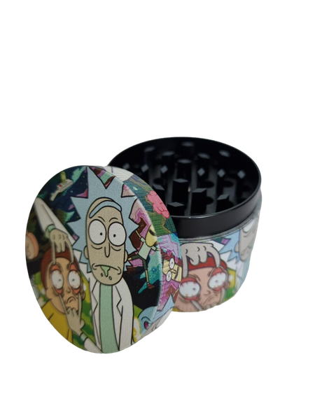 Grinder 3 Piece Herb / Tobacco - Rick &amp; Morty Cartoon