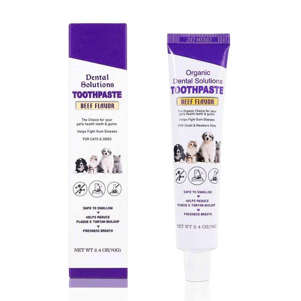 Oral Hygiene Gel Toothpaste For Dogs &amp; Cats- Beef Flavor(70g)