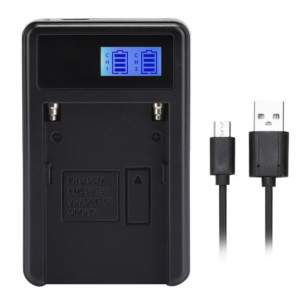 SEIVI NP-F550 Charger with LCD for Video Lights