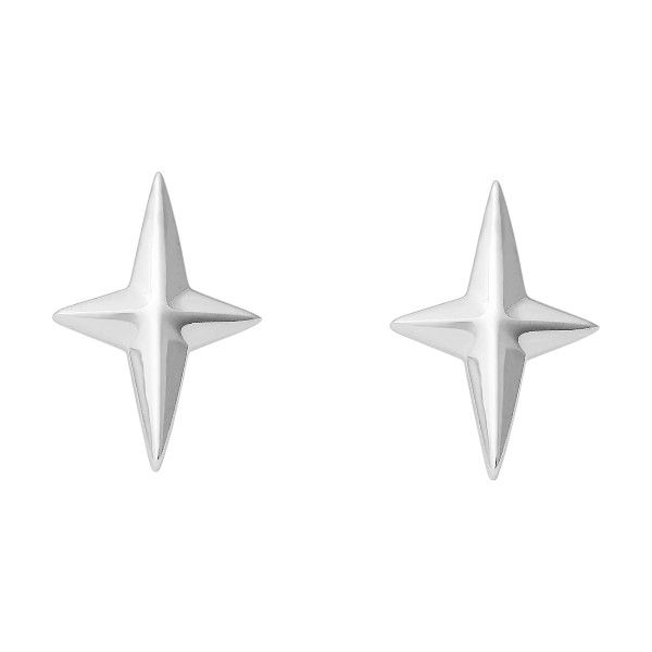 Minimalist Star Stud Earrings - Silver