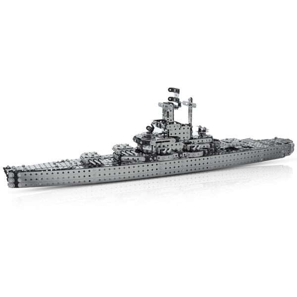 Metal Building Kit Battleship Model, 1188Pcs Alloy Warship Assembly Puzzle