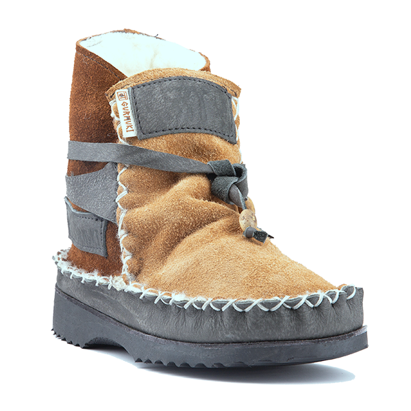 Gurmuki MEN'S Sheepskin Wool Ankle Boots - 2Tone Navy
