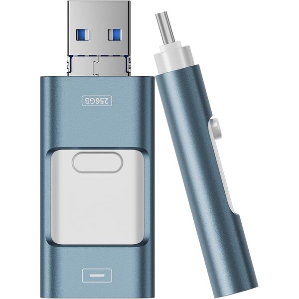 4 in 1 256GB Flash Drive USB 3.0 data encryption High-Performance Storage