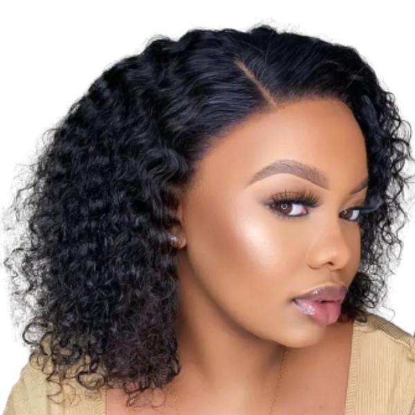 Full Frontal Brazilian Hair Curly Wig, 12".