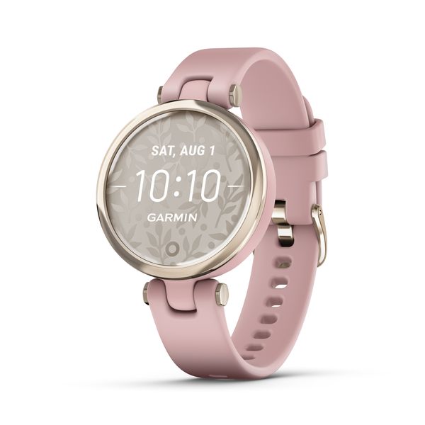 Garmin Lily - Cream Gold Bezel with Dust Rose Case and Silicone Band